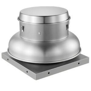 Roof Exhaust Fan, Attic Vent Fan with High-Power Motor, 21 inch Fan Base Heavy-Duty Aluminum Alloy, Speed Control Adjustable Airflow 500/900 CFM, Compact for Garage,Kitchen,Bathroom, Silver