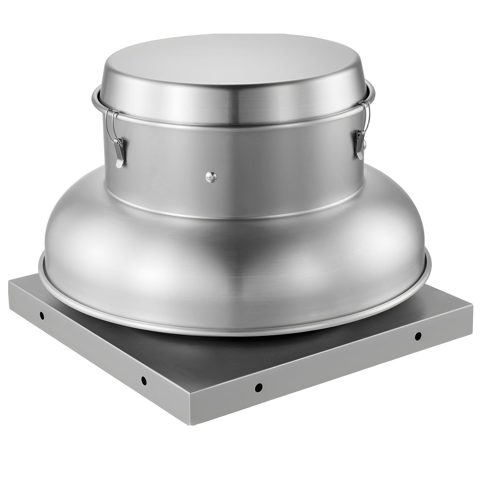 roof exhaust fan, attic vent fan with high power motor, 21 inch fan base heavy duty aluminum alloy, speed control adjustable airflow 500/900 cfm, compact for garage,kitchen,bathroom, silver