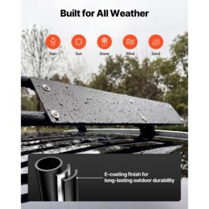 roof rack cargo basket, 46 x 36 x 4 in, heavy duty roof top carrier basket with folding design, 200 lbs capacity, all weather easy install car top luggage holder, universal fit for suv truck car