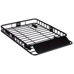 roof rack cargo basket, 51" x 36" x 5" rooftop cargo carrier w/ 15 cu ft waterproof cargo bag, 200 lbs capacity universal rack carrier for suv, truck