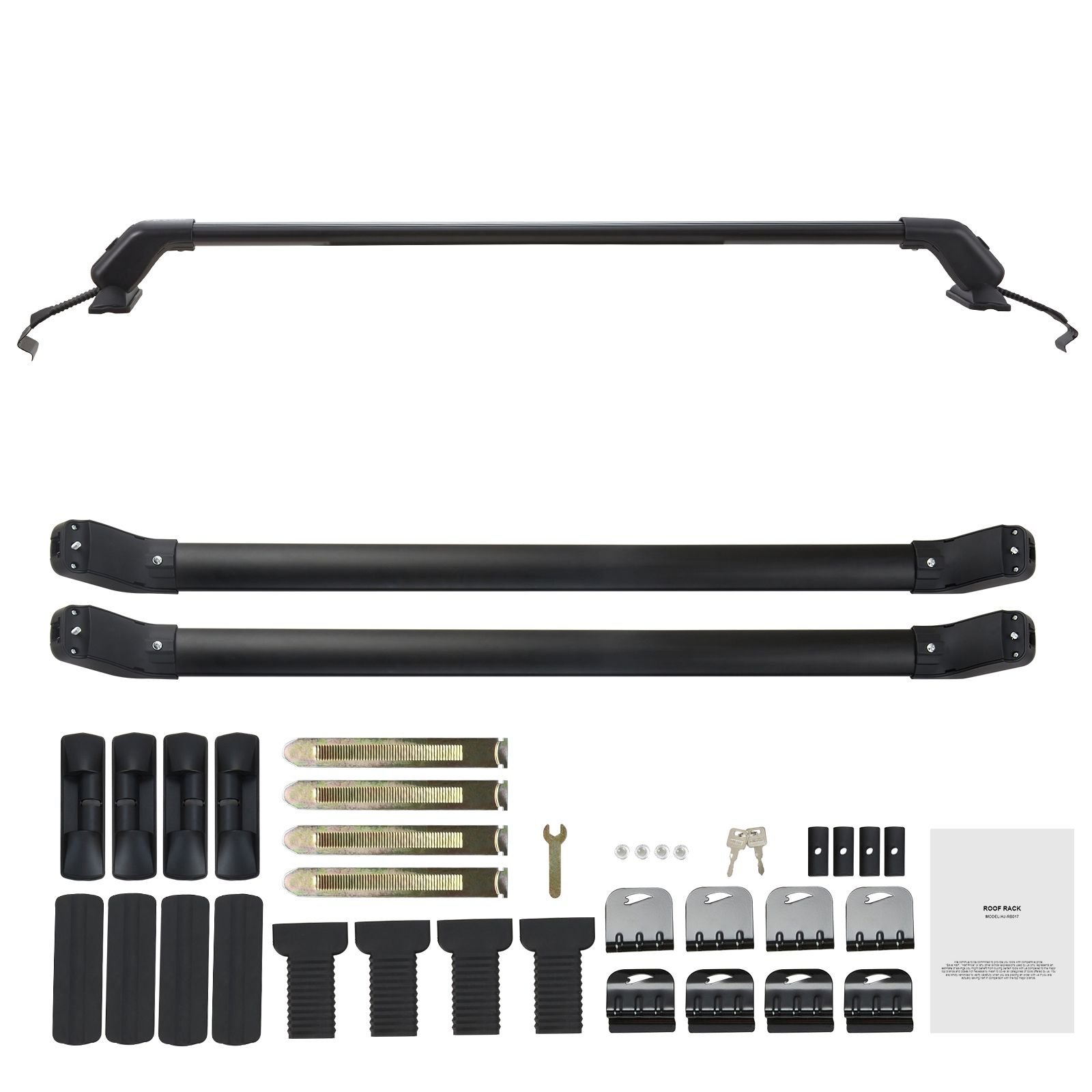 roof rack cross bars, aluminum roof rack crossbars, fit roof without side rail, 155 lbs load capacity, adjustable bare roof crossbars with locks, for suvs, sedans, and vans