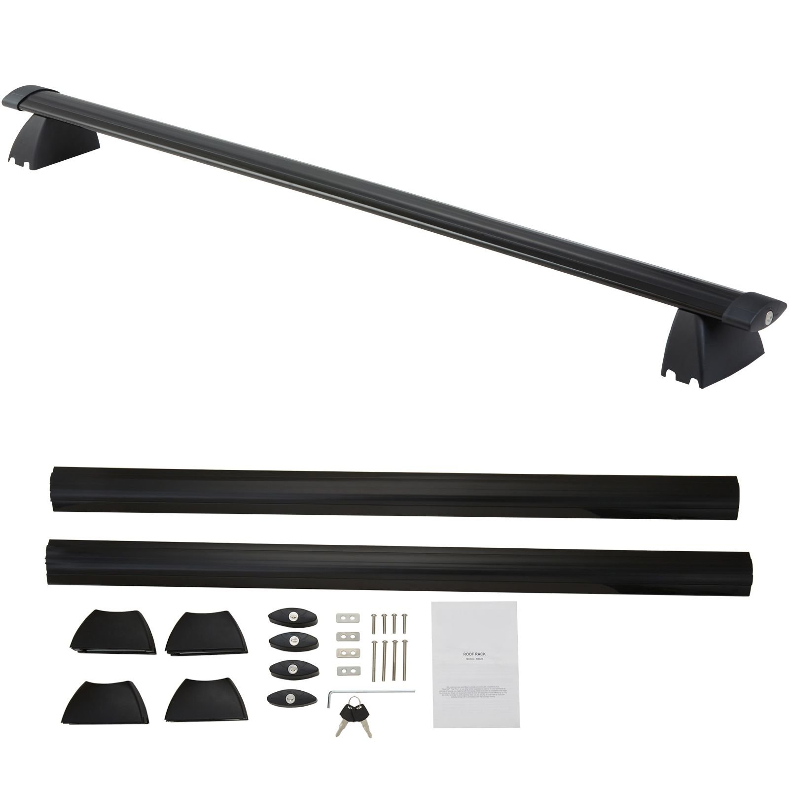 roof rack cross bars, compatible with 2011 2021 jeep grand cherokee with grooved side rails, 200lbs load capacity, aluminum crossbars with locks, for rooftop cargo carrier bag luggage kayak bike