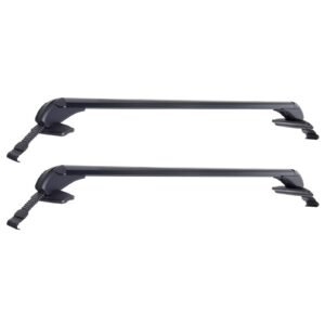 Roof Rack Cross Bars, Universal Fit for Naked Roofs Without Raised Rails/Flush Rail/Black Moldings, 165 LBS Capacity, Lockable Heavy Duty Aluminum Crossbar Racks Roof Rail Rooftop Luggage Canoe