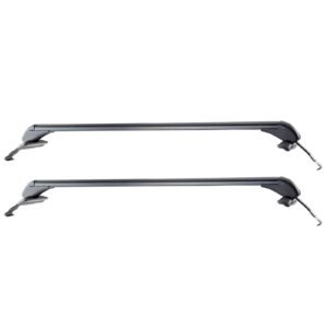 roof rack cross bars, universal fit for naked roofs without raised rails/flush rail/black moldings, 165 lbs capacity, lockable heavy duty aluminum crossbar racks roof rail rooftop luggage canoe
