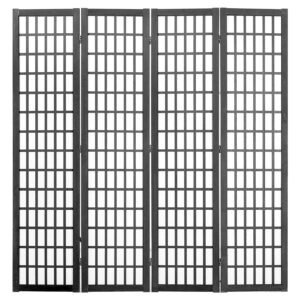 Room Divider, 4 Panel Japanese Room Divider, Wood Folding Privacy Screen Indoor, Japanese Partition Dividers Portable Decoration Screens, for Room Separation Home Office Restaurant & Bedroom