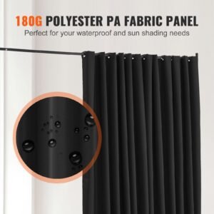 room divider, portable panel room divider with wheels curtain divider stand, freestanding room divider privacy screen for office, bedroom, dining room, study, black