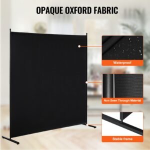 room divider, single panel room divider, 6ft privacy screen indoor, partition divider for room separation, freestanding room divider panel for office, bedroom, black