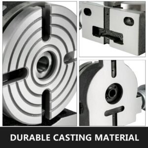 rotary table 6inch(150mm) horizontal vertical milling table 2/5inch(10mm) 4 slot milling rotary table mt 2 rotary table for milling with indexing plate set for precision milling drilling