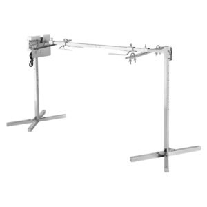Rotisserie Grill, AC120V 8 Level Height Electric Rotisserie Grill Kit, BBQ Grills Rotisseries Kit with 132 lbs Load Capacity, 38W Motor, Stainless Steel Automatic Grilling Kits for Parties