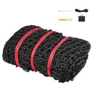 Round Bale Hay Net, 4.92 x 4.92 x 4.92 ft, 1.5 inch Holes, PE Material, Knotless Design, with Zip Ties, Needle Shuttle, Repair Twine and Storage Bag, Slow Feeder Round Bale Net for Horses