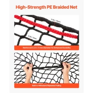 round bale hay net, 4.92 x 4.92 x 4.92 ft, 1.65 inch holes, pe material, knotless design, with self locking zip ties, needle shuttle, and repair twine, slow feeder round bale net for horses