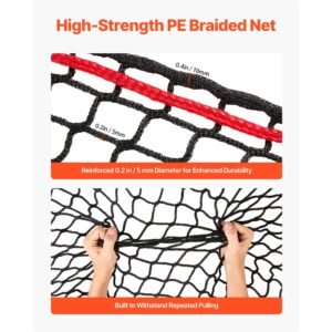 round bale hay net, 5.91 x 5.91 x 5.91 ft, 1.5 inch holes, pe material, knotless design, with zip ties, needle shuttle, repair twine and storage bag, slow feeder round bale net for horses