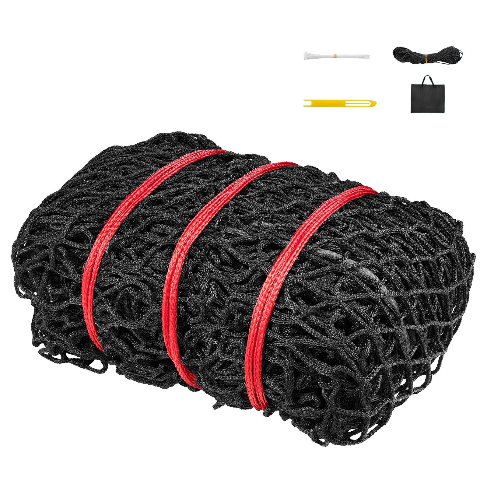round bale hay net, 5.91 x 5.91 x 5.91 ft, 1.5 inch holes, pe material, knotless design, with zip ties, needle shuttle, repair twine and storage bag, slow feeder round bale net for horses