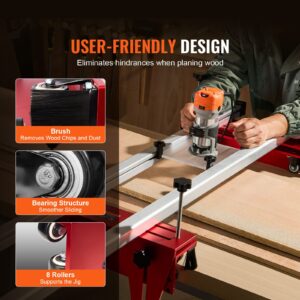 router sled, 60 inches, portable and adjustable slab flattening jig diy woodworking router sled for flattening slabs wood flattening home diy