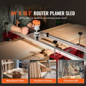Router Sled, 60 inches, Portable and Adjustable Slab Flattening Jig DIY Woodworking Router Sled for Flattening Slabs Wood Flattening Home DIY
