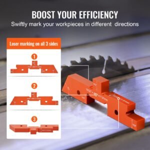 router table adjustment bars, 14 piece set, durable aluminum construction blocks for measuring depths, heights, and angles, includes engraved measurements and carrying case, ideal for router