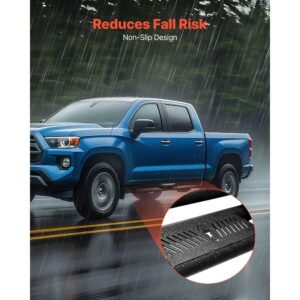 running boards, 6 inches side steps compatible with 2009 2018 dodge ram 1500 crew cab, 2010 2025 dodge ram 2500 3500 crew cab(not fit 2019 2025 ram 1500 new body), 550 lbs load capacity