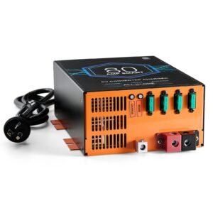 rv converter, 80 amp, 110v ac to 12v dc rv power converter battery charger with 4 stage smart charging 13v to 16.5v adjustable operating range, compatible with lithium lead acid battery, etl