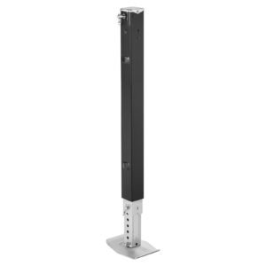 rv follow fifth wheel landing gear leg 179014, 32.5 inch 5th wheel landing gear universal replacement compatible with lippert venture, atwood, stromberg carlson systems, with pin and base, black