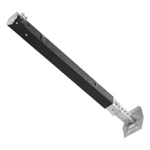 rv follow fifth wheel landing gear leg 179014, 32.5 inch 5th wheel landing gear universal replacement compatible with lippert venture, atwood, stromberg carlson systems, with pin and base, black