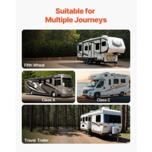 rv leveling pads, 4 pack rubber trailer jack pads, each with 5000 lbs capacity, jack stabilizer padding with large surface area, ideal for 10" round feet, 5th wheels class a/c motorhomes camper