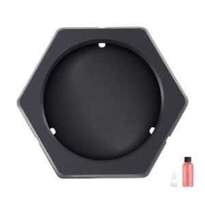 rv leveling pads, 4 pack rubber trailer jack pads, each with 5000 lbs capacity, jack stabilizer padding with large surface area, ideal for 10" round feet, 5th wheels class a/c motorhomes camper