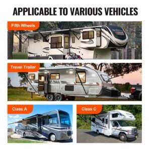 rv leveling pads, 9 inch round landing feet, permanent attached jack stabilizers, rubber jack pads, 5000 lbs capacity per rv jack pad, 5th wheels, travel trailers, class a/c motorhomes (6 pack)