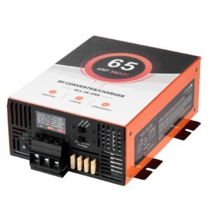 rv power converter, 65 amp, 110v ac to 12v dc rv converter battery charger, multi stage smart charging, 13v to 16.5v operating range, compatible with lithium & lead acid battery, for camper