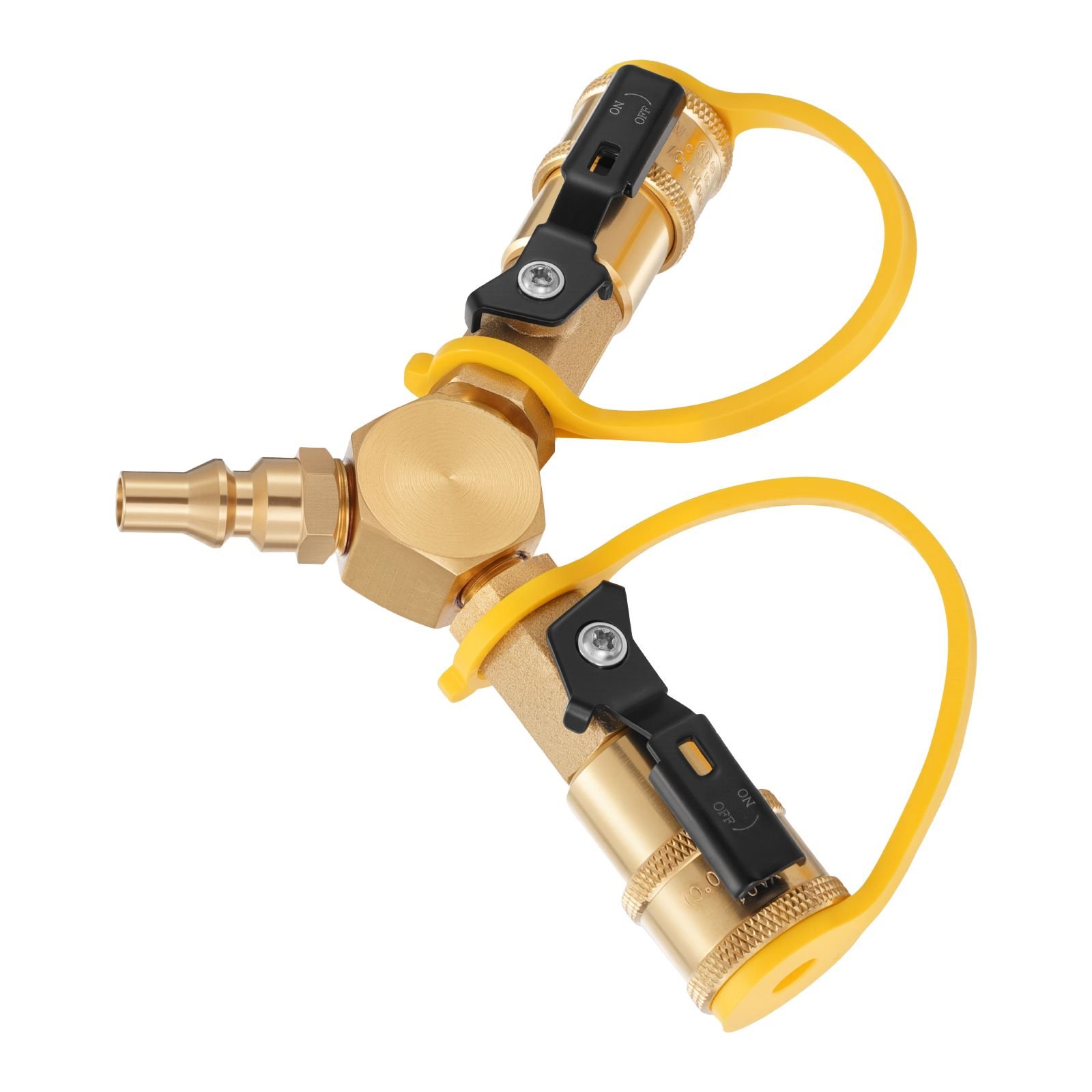 rv propane quick connect y splitter adapter with shutoff valve 2 way 14 inch quick disconnect kit fits for rv trailer quick connect propane hose connect to motorhome tabletop camping grill.jpg