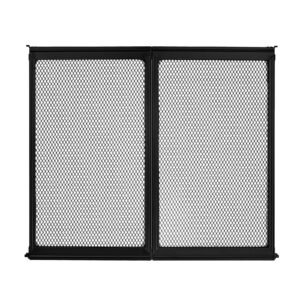 rv screen door protector, 22.5 x 20 inch door grille, easy to install and disassemble, reinforced breathable protective mesh, aluminum alloy camper rv entry protector for pet protection, black