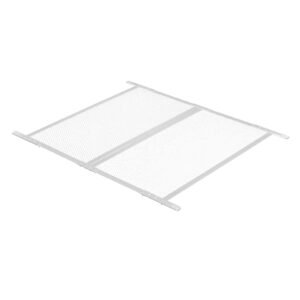 RV Screen Door Protector, 24 x 26 inch Door Grille, Easy to Install and Disassemble, Reinforced Breathable Protective Mesh, Aluminum Alloy Camper RV Entry Protector for Pet Protection, White