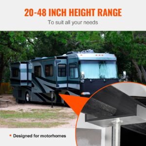 rv slide out support jacks, 5000 lbs capacity each slide out stabilizer, adjusts from 20" 48" camper slide out support jacks, heavy duty slideout stabilizers for rv, camper and travel trailer