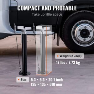 rv slide out support jacks, 5000 lbs capacity each slide out stabilizer, adjusts from 20" 48" camper slide out support jacks, heavy duty slideout stabilizers for rv, camper and travel trailer