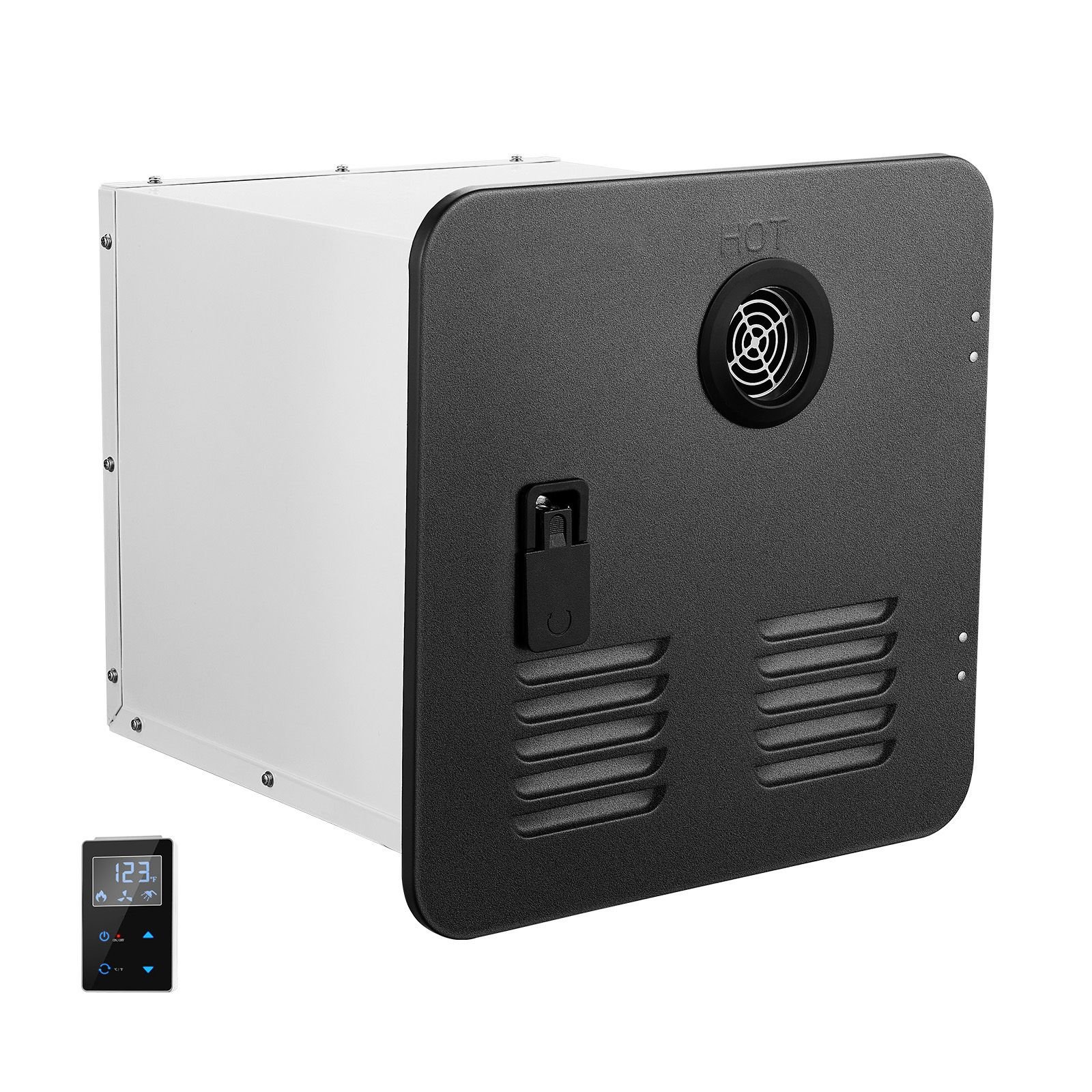 rv tankless water heater, instant shower with 15 x 15 inches black door and remote controller, 42000btu optimized comfort performance hot water, ideal for rvers' family everyday use, black