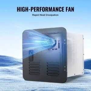 rv tankless water heater, instant shower with 15 x 15 inches black door and remote controller, 55000btu optimized comfort performance hot water, ideal for rvers' family everyday use