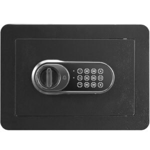 Safe, 0.5 Cubic Feet Home Safe, Steel Security Safe with Digital Keypad and 2 Keys, Wall-Mounted Cabinet Safe Protect Cash, Gold, Jewelry, Documents for Home, Hotel, 13.8 x 9.8 x 9.8 inches