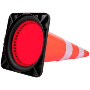 safety cones, 8 x 30" traffic cones, pvc orange construction cones, reflective collars traffic cones with black weighted base used for traffic control, driveway road parking and school improvem