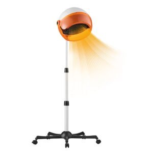 salon grade hair dryer, 1875w powerful stand dryer, adjustable timer & 3 heat/speed options, mobile base with wheels for salon & home use