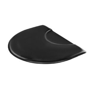 Salon Mat for Hair Stylist, 3 x 4 FT Semi-circle Salon Chair Mat, 1-inch Thickened Anti Fatigue Barber Shop Floor Mat with Round Cut Out, Easy-to-Clean PVC Surface & Anti-Trip Beveled Edges