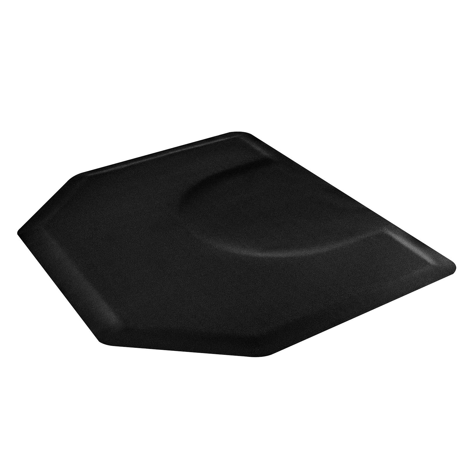 salon mat for hair stylist, 4 x 5 ft hexagon salon chair mat anti fatigue, 1/2 inch thickened barber shop floor mat with round cut out, easy to clean pvc surface & anti trip beveled edges