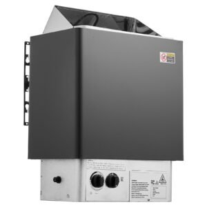 Sauna Heater, 2KW AC 120V Electric Sauna Stove, Dry Steam Bath Saunas Stove with Pre-Drilled Bracket, Fit 52.9 to 88.2 CU.FT Saunas Rooms, Steam Bath Stoves for Home, Commercial, Leisure Venues