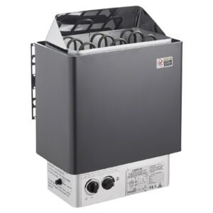 sauna heater, 4.5kw 220v electric sauna stove, steam bath sauna heater with built in controls, 3h timer and adjustable temp for max. 105 210 cubic feet, home hotel shower use, fcc certification