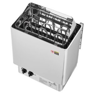 sauna heater, 4.5kw 240v electric sauna stove, dry steam bath saunas stove with pre drilled bracket, fit 105 to 210 cu.ft saunas rooms, steam bath stoves for home, commercial, leisure venues