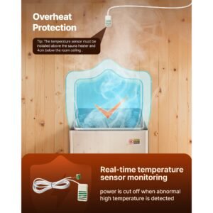 sauna heater, 9kw 240v electric sauna stove, dry steam bath saunas stove with pre drilled bracket, fit 317.8 to 459 cu.ft saunas rooms, steam bath stoves for home, commercial, leisure venues