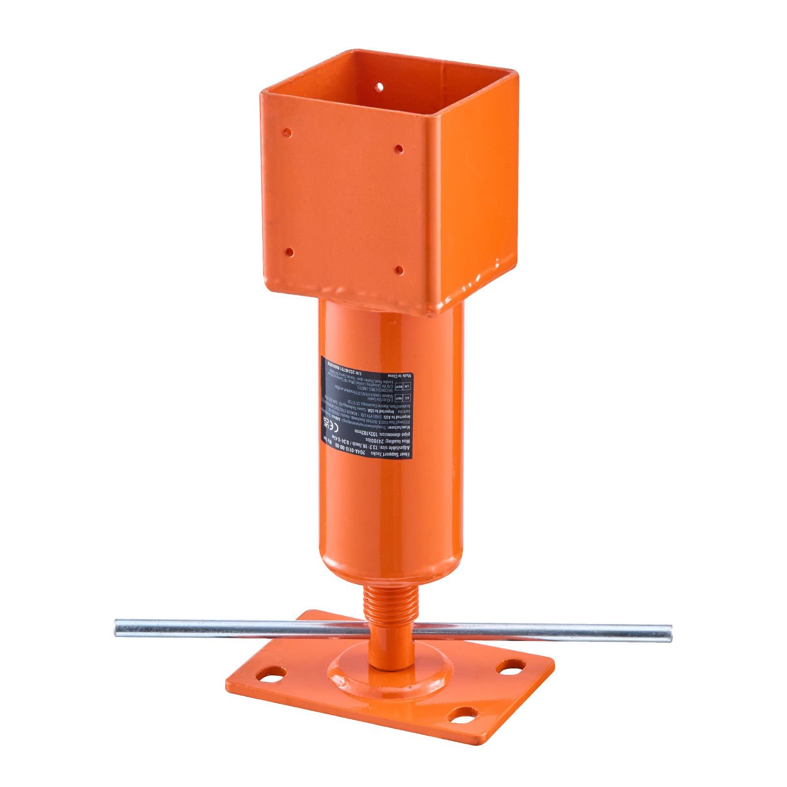 screw jack post, 4" x 4", 13.2" 18.7" height range, 24700 lbs max load capacity, adjustable shore jack, temporary house jack pole for home leveling, lifting floor crawlspace basement shore beam