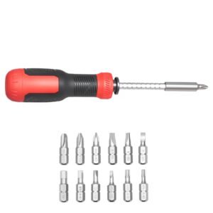 Screwdriver Set, 13 in 1 Magnetic Multi Bit Mini Nut Driver Set, Phillips, Flat Head, Torx, Square Bits for Men, Manual Precision Repair Tool Kit for Sockets, Furniture, Home Appliances, Cars