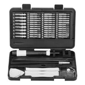 screwdriver set, 59 piece small precision screwdriver set with phillips, flat head, torx, pentalobe bits, tweezer for men, mini cleaning repair tool kit for iphone, macbook, laptop, computer