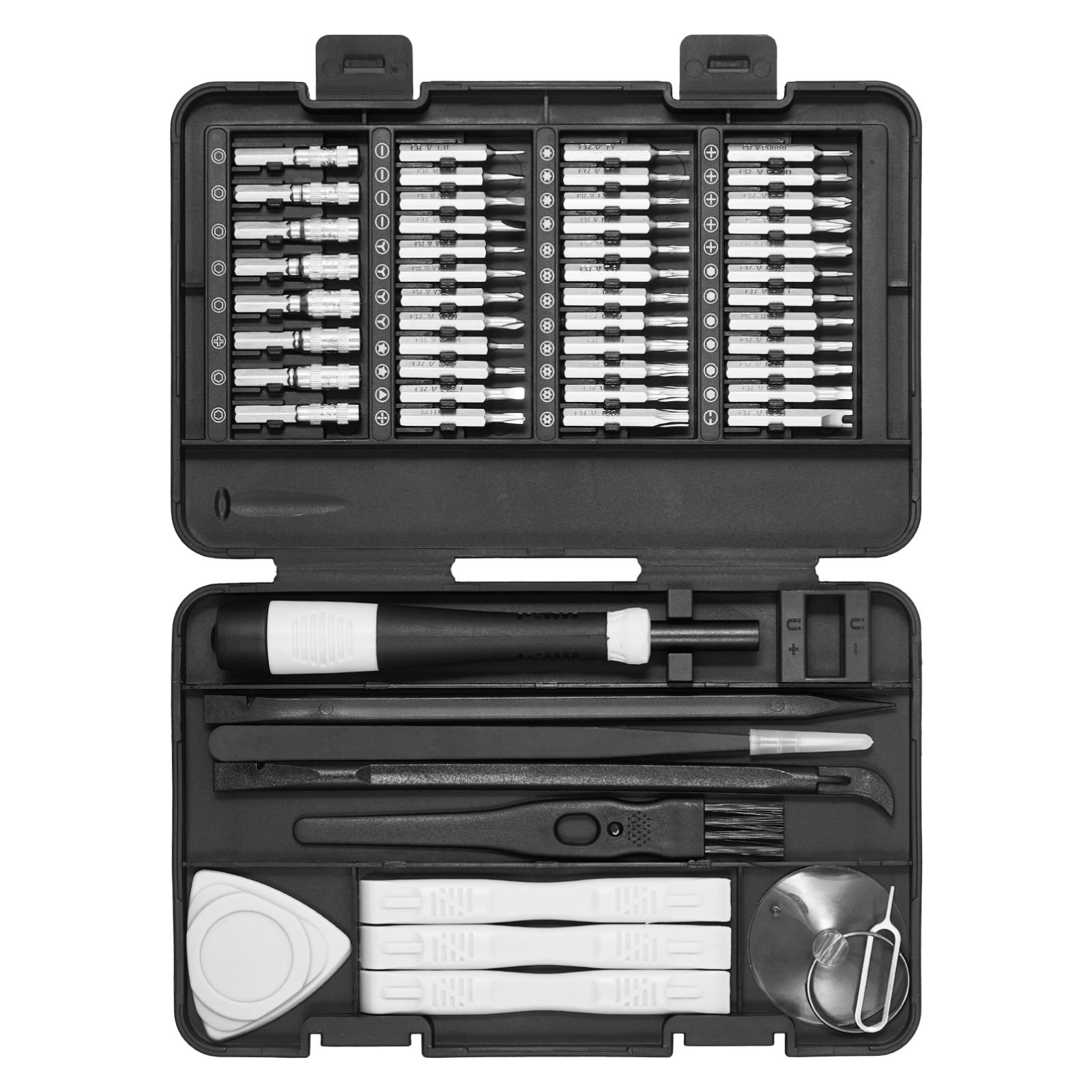 screwdriver set, 59 piece small precision screwdriver set with phillips, flat head, torx, pentalobe bits, tweezer for men, mini cleaning repair tool kit for iphone, macbook, laptop, computer