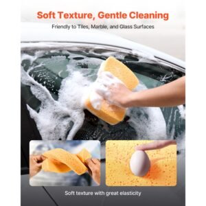 Scrub Sponge, 6-Pack Non-Scratch Cleaning Sponges for Home, Bathroom & More, Zero Scratch Dish Scrubber, Large Household Scrubbing Sponges, Friendly to Tiles, Marble, Glass and Other Surfaces