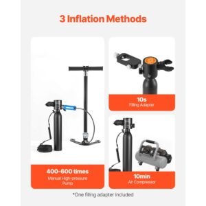 scuba tank, 0.5l portable diving tank, diving oxygen cylinder support 5 10 minutes underwater breathing, 32.81 ft diving depth, refillable snorkel air tank kit for underwater exploration rescue
